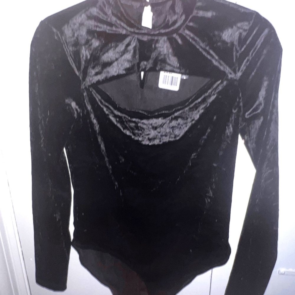 Forever 21 Crushed Velvet Bodysuit, NWT, size L